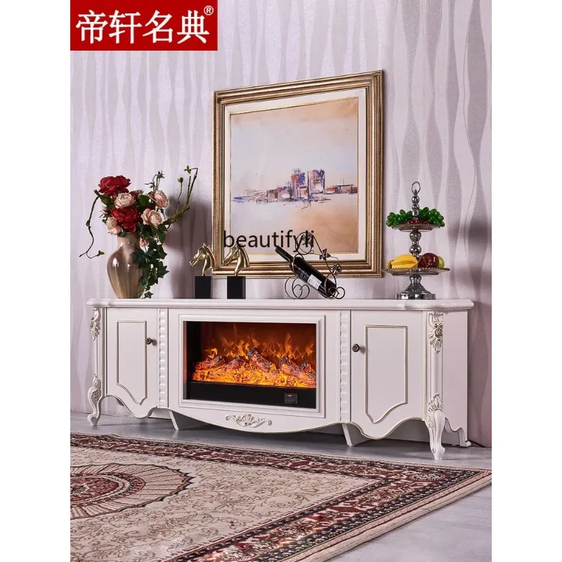 D071 1.8 M European Fireplace TV Cabinet Fireplace Mantel Decorative Heating Fireplace Core Simulation Flame