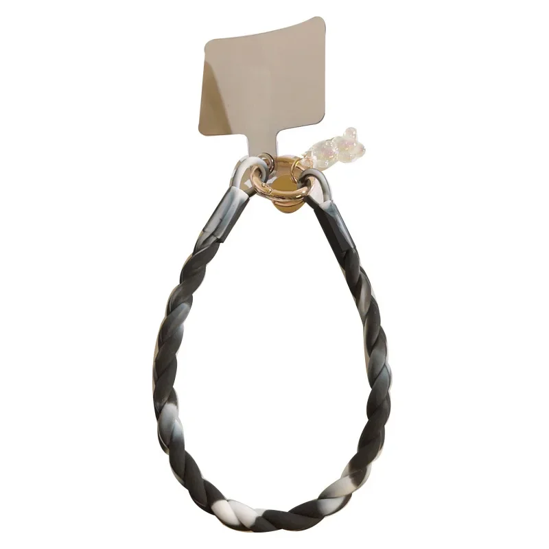 

Trendy Ins Gradient Glow Bear Phone Charm Universal Lanyard Strap for Phone Case CCD Camera Cute Pendant Keychain for Cellphone
