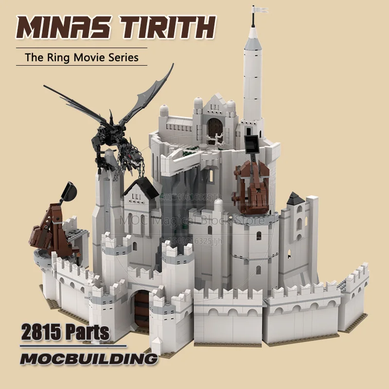 The Rings Movie Scene MOC Building Blocks White City Collection Minas Tirith Technology Bricks Creative Model Toys Xmas Gifts