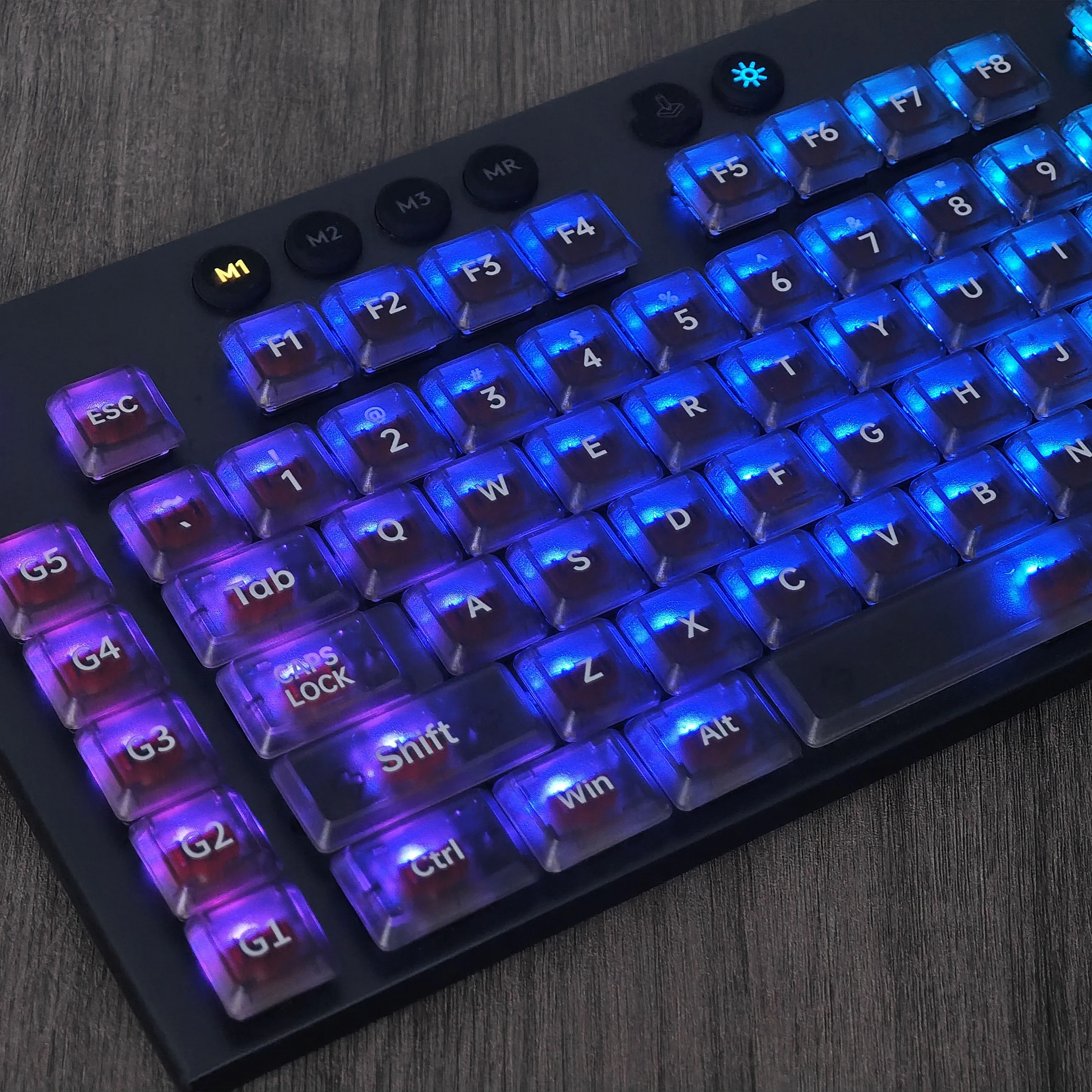 Imagem -05 - Ymdk Preto Transparente Material de pc Retroiluminado Keycap Faça Você Mesmo Compatível para Logitech G813 G815 G913 G915 G913 Tkl G915 Tkl Teclado