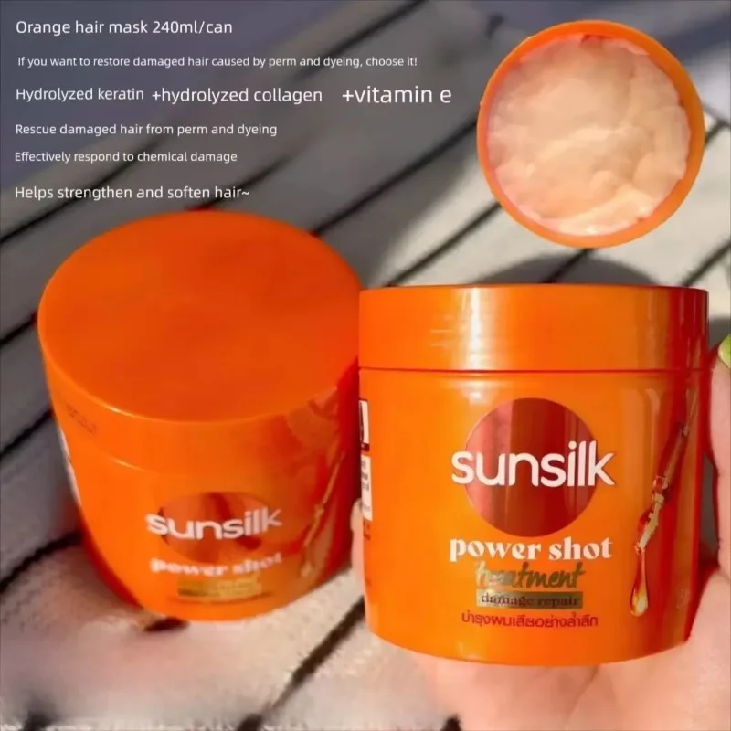 Thai Sunsilk Hair Mask 250ml, Smooth & Nourish Heat-Damaged Hair, Anti-Frizz Repair Conditioner