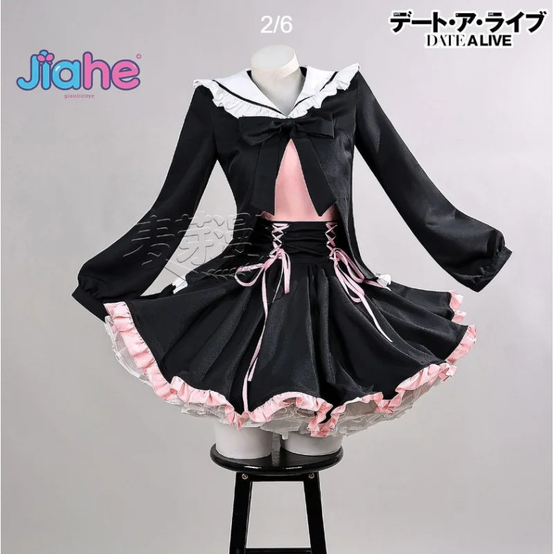 

Tokisaki Kurumi Косплей Костюм Аниме DATE A LIVE Кошмар Пальто юбка галстук аксессуары Хэллоуин вечеринка девушка милая униформа JK