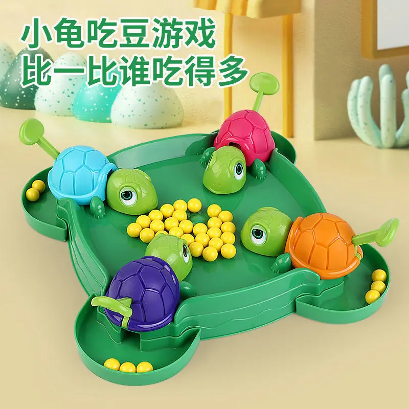 

Douyin's Same Little Turtle Crazy Frog Eating Beans Toy Family Multiplayer Interactive Kids Educational Board Game