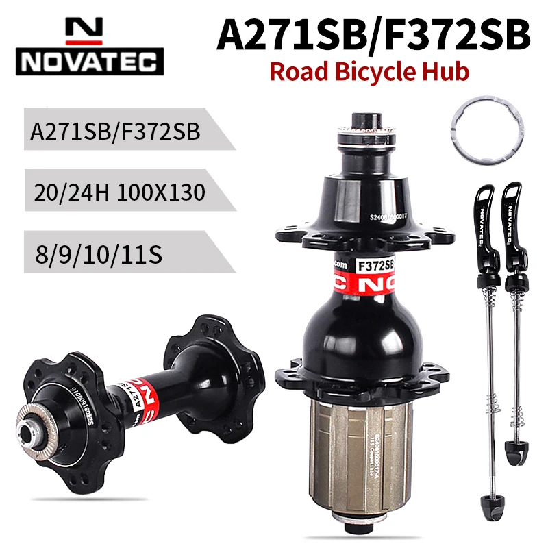 

Novatec Road bike hub A271SB F372SB 2/4Bearing Front/Rear 20/24 holes 7/8/9/10/11Speed Bicycle Hubs