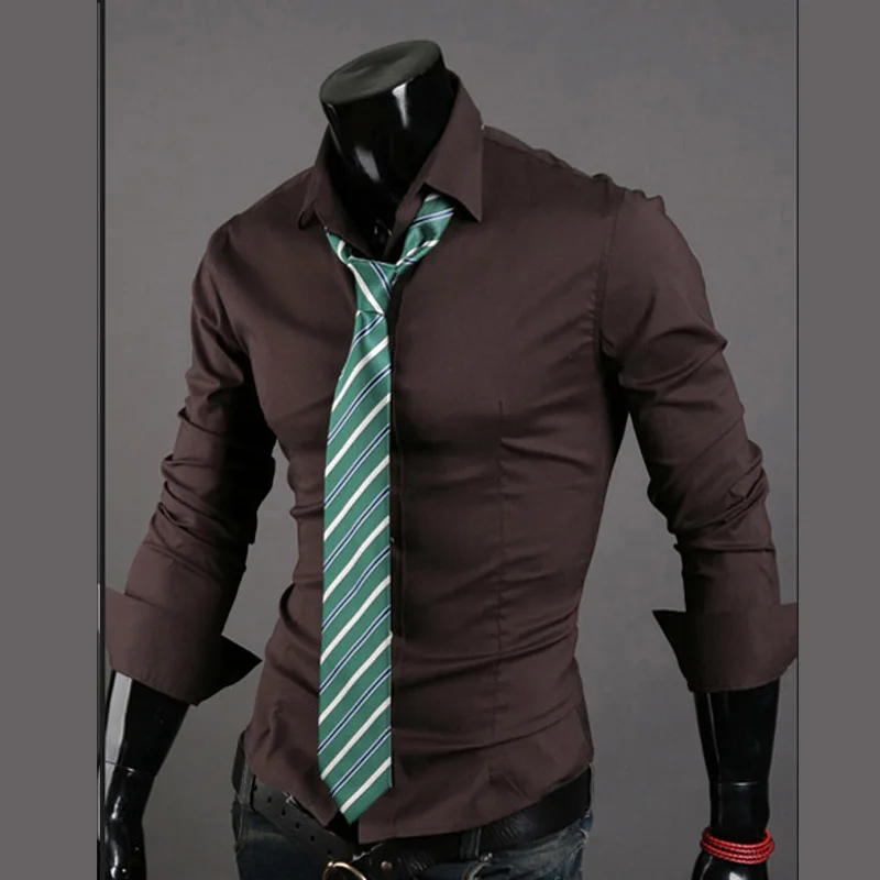 Hot 2022 Fashion Business Base Shirt Camisa Masculina Solid Color Joker Men's Leisure Long-sleeve Slim Fit Shirts Men 's Shirts