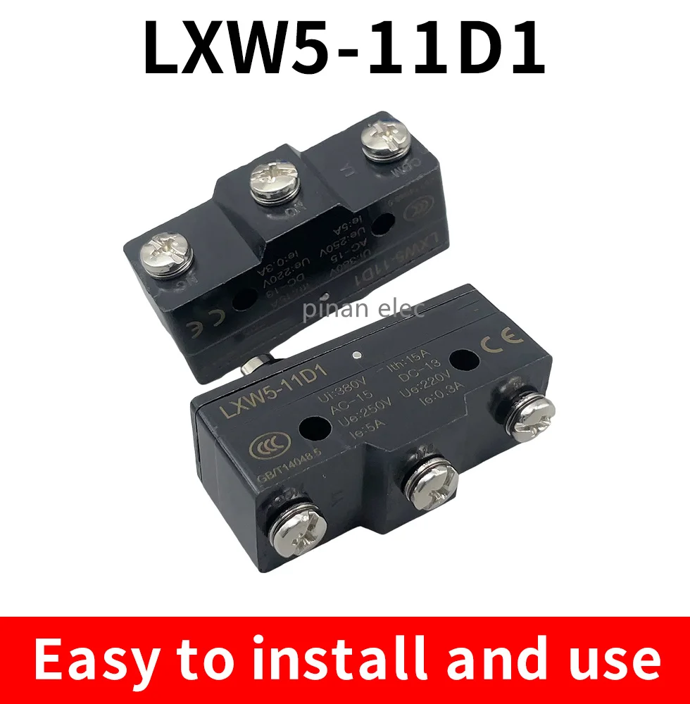 LXW5-11D1 1NO + 1NC Short Reed Snap Button Lever Type Micro Limit Switches