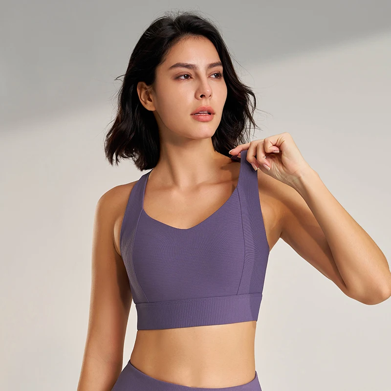 Soutien-gorge de sport et de fitness pour femme, petit débardeur, beau dos, séchage rapide, sous-vêtement serré, haut de gym, vêtements