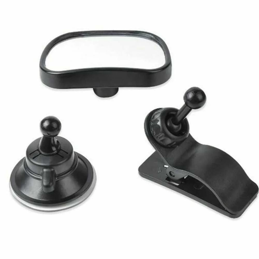 Rear Interior Vehicle Mirror with for acrylic Glass and Dual Installation Options Clip Holder and Suction Cup for Infant