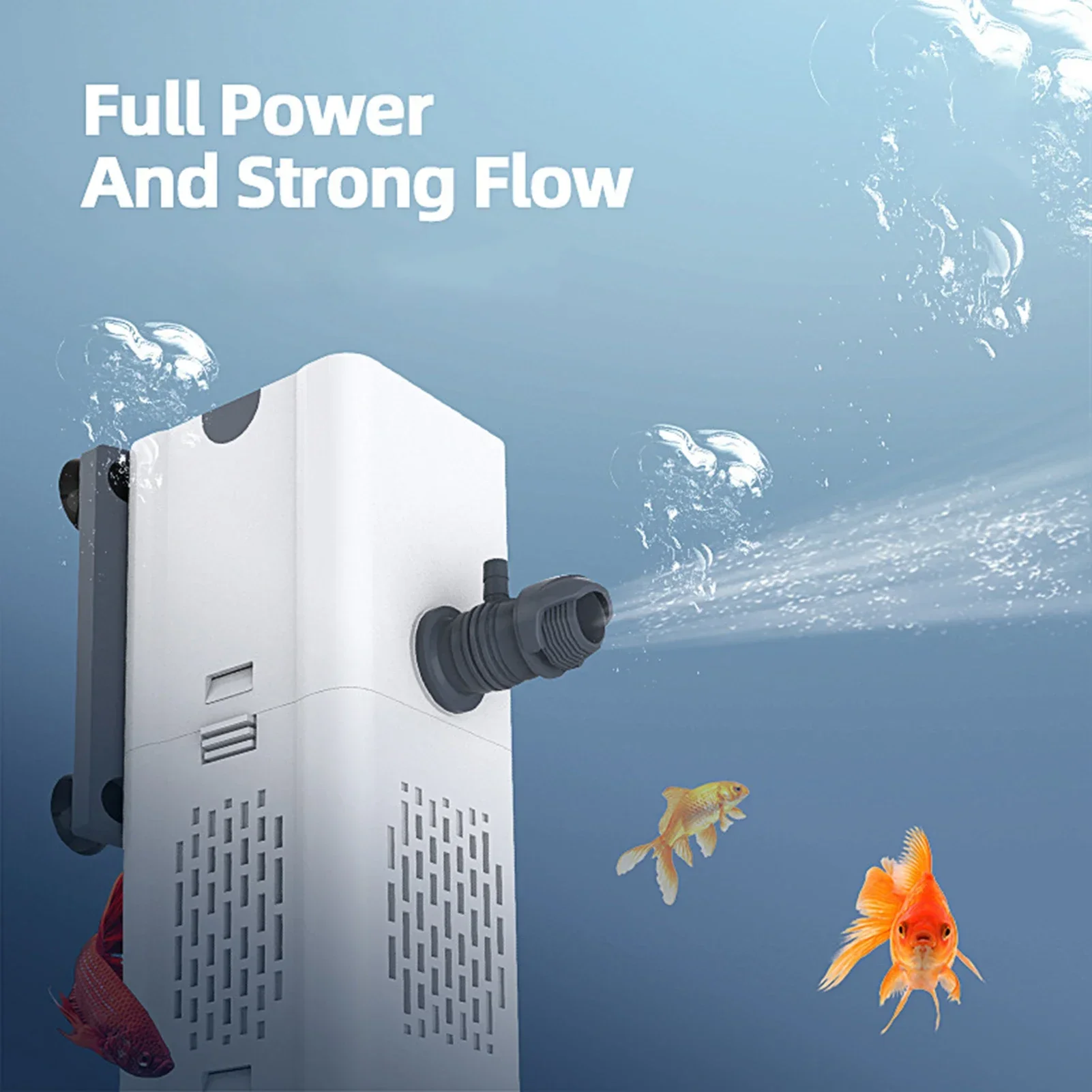 15W Filter, Fish Tank Filter Filtration Pump Circulation Internal Filter with Maximum Flow of 1000L/H Adjustable Airflow Quiet