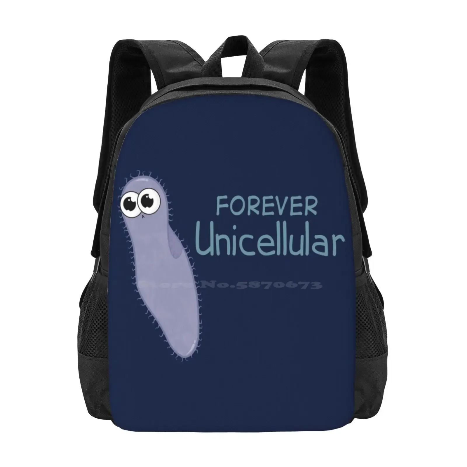 

Forever Alone Paramecium Hot Sale Schoolbag Backpack Fashion Bags Science Forever Alone Paramecium Microbiology Forever