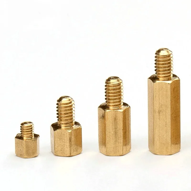Brass Hex Standoff M2.5 M3 M4 M5 M6 Male Female Motherboard Spacer Single Head Hex Stand Off Screw Pillar for Computer Case PCB