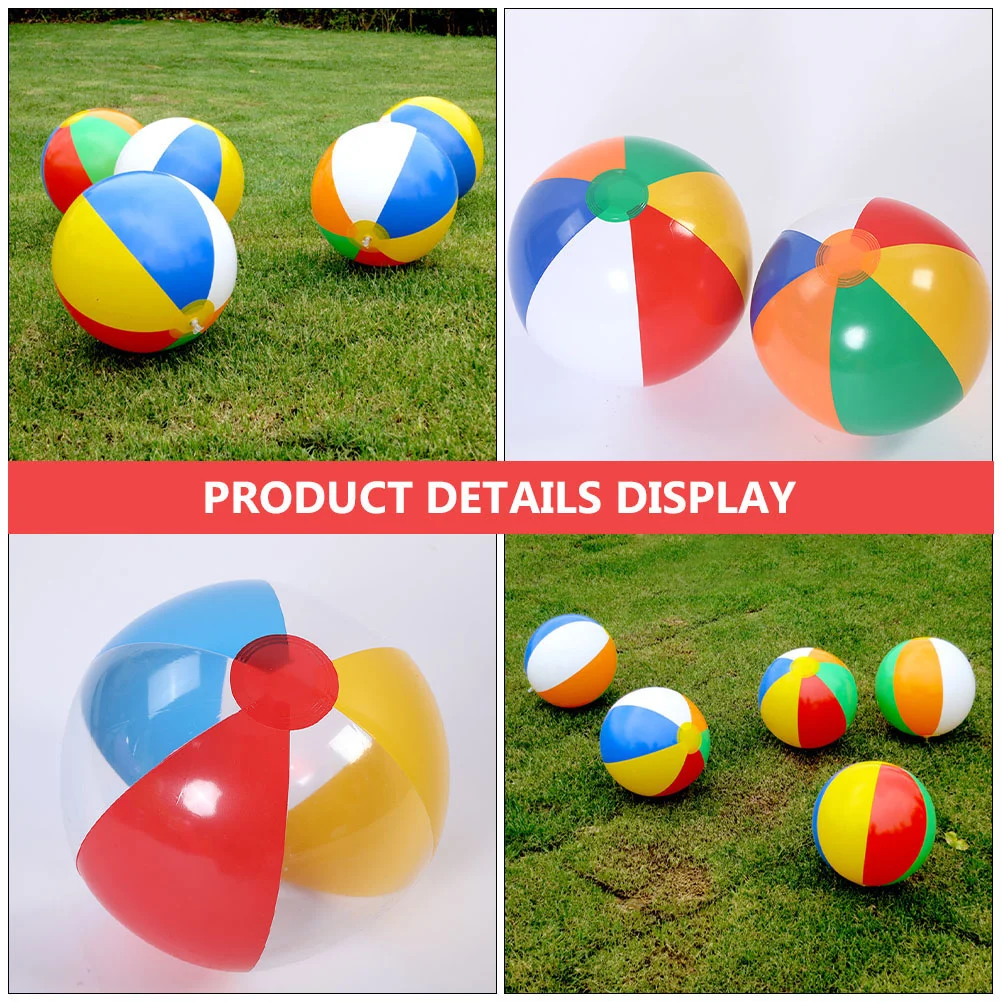 Summer Inflatable Colors PVC Beach Balls Children Outdoor Swimming Pool Interactive Ball Toy Random Color