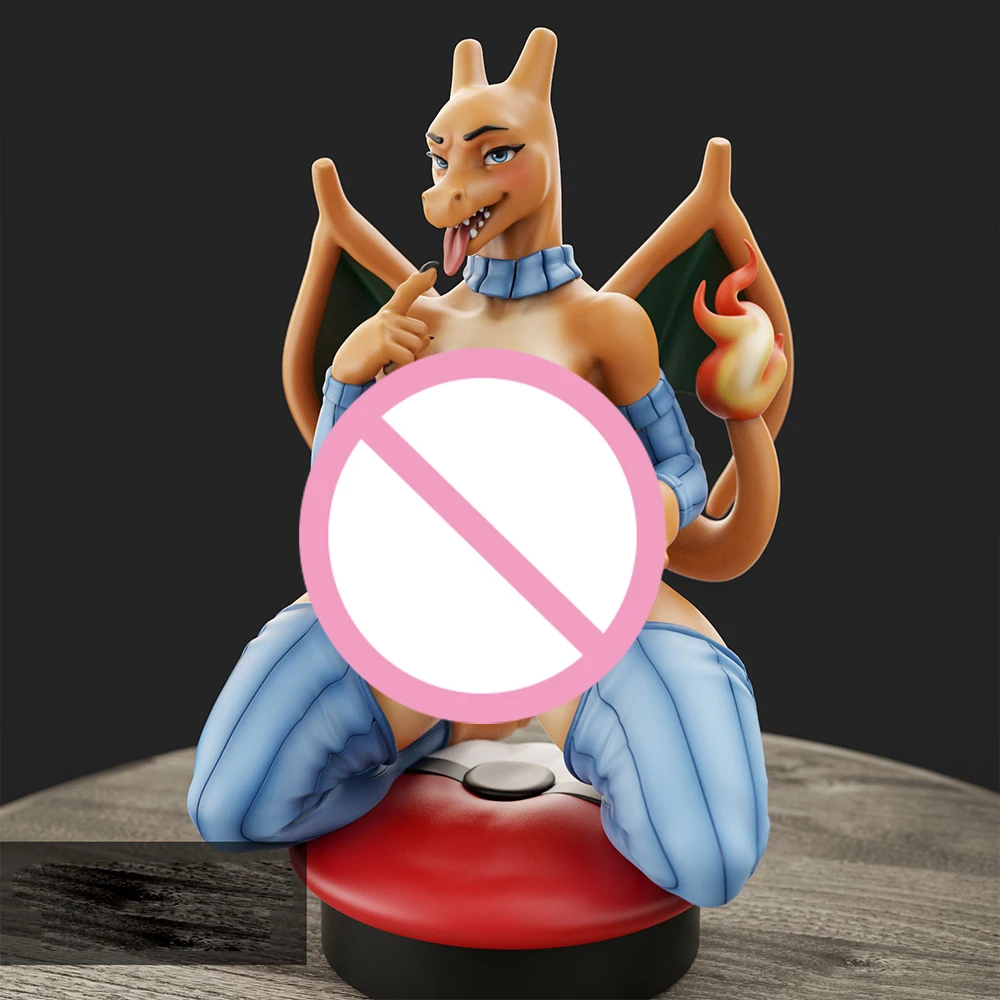 

1/24 Resin Figure Model Kit FUTA Sexy Fire Dragon NSFW Doll Diorama Unassembled Unpainted Doll 3D Print DIY Statue Toys