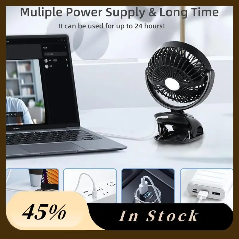 

A60Z Top Small Desk Clip On Fan,Portable Personal USB Clip Fan For Home Office Travel Bed Stroller Camping Outdoor Fan