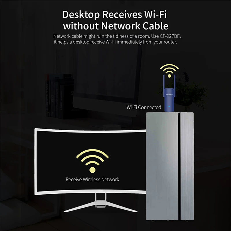 5Ghz WiFi Bluetooth Adapter 1300Mbps WiFi5 Receptor BT4.2 USB3.0 Dongle Dual Band 802.11n/g/a/ac 1200Mbps Wi-Fi Network Card