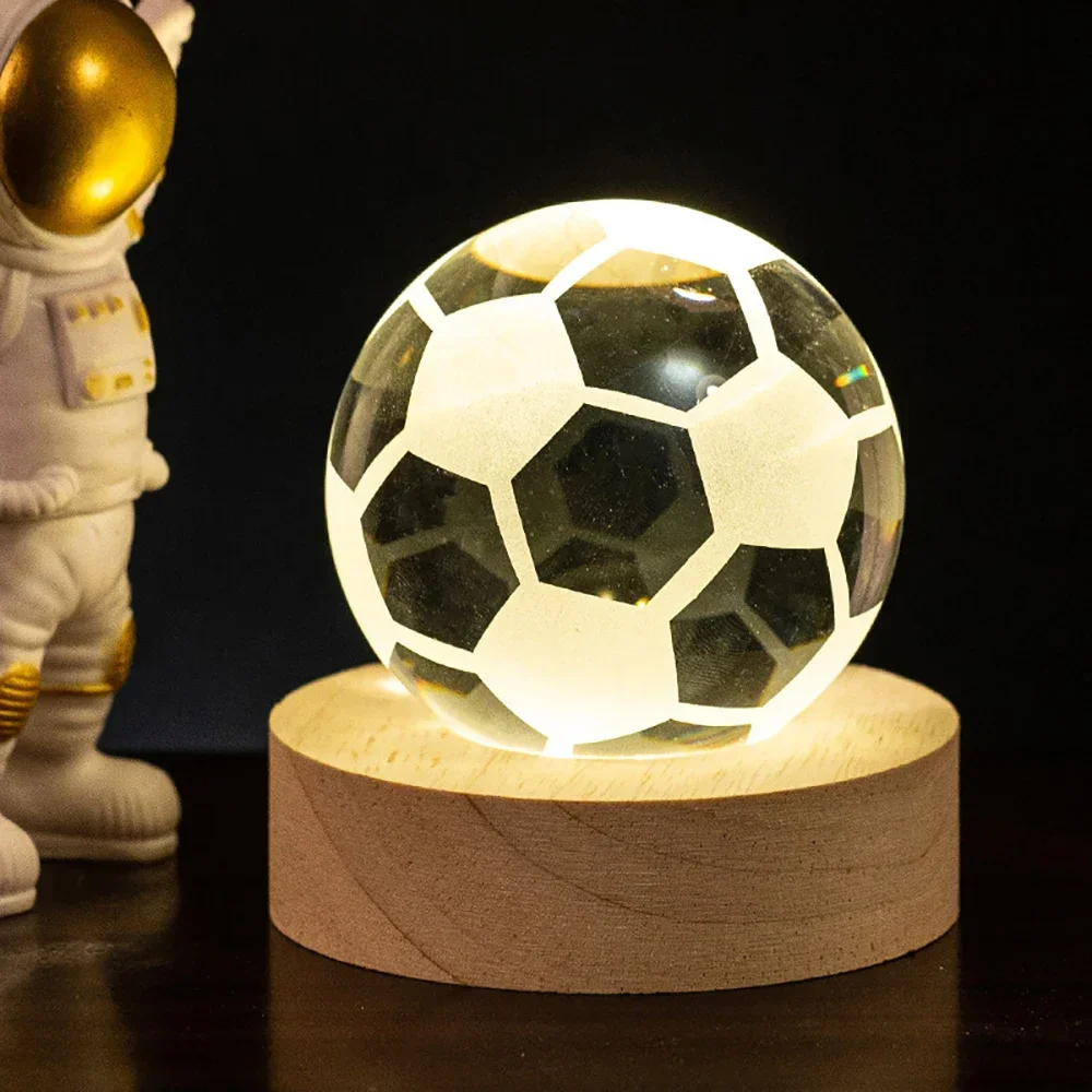 Usb Light Football Lights Gift Ring Night Child Nightlight Kawaii Room Decor Lamp Kids Children Anime Lighting