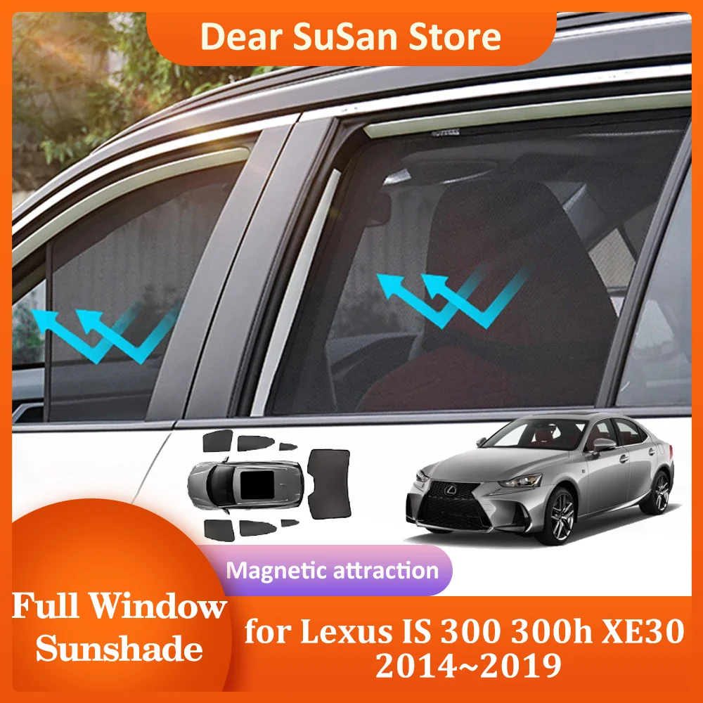 

Car Magnetic Sunshade for Lexus IS 300 300h XE30 2014~2019 Roof Windshield Curtain Sun Visor Sunroof Window Cover Accessories