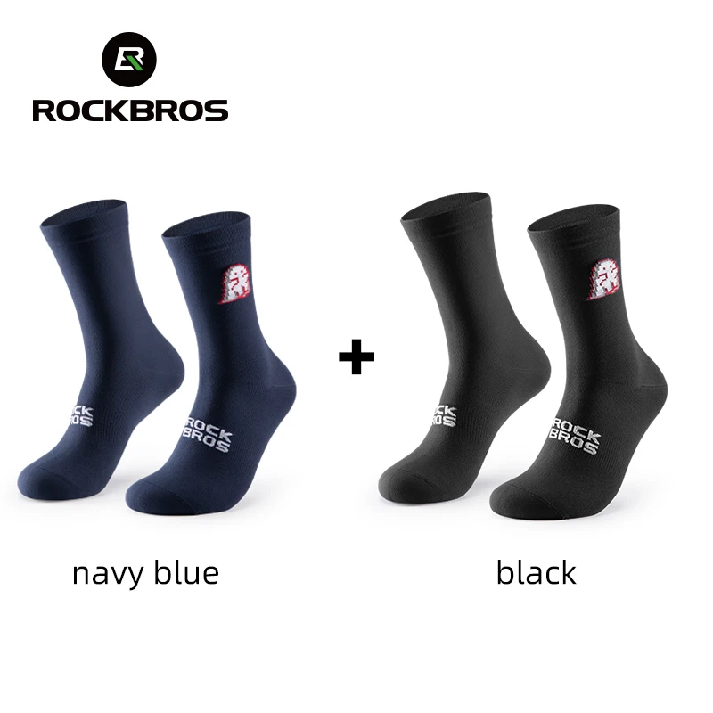ROCKBROS Fahrradsocken, atmungsaktive, nicht feuchte Nylon-Socken, hautfreundliche Fahrrad-Sportsocken, feuchtigkeitsabsorbierende Outdoor-Socken