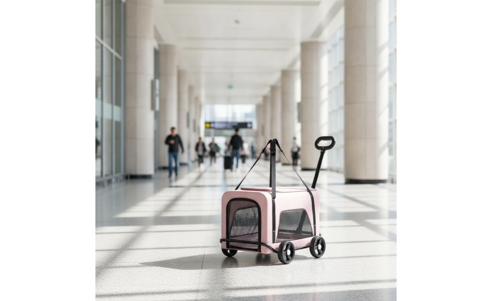 Rolling Pet Carrier Foldable Wheeled Pet Carrier Smooth Spacious for Small Pets, Travel, Vet Visits Rolling Pet Carrier Foldable Wheeled Pet Carrier Smooth Spacious for Small Pets, Travel, Vet Visits