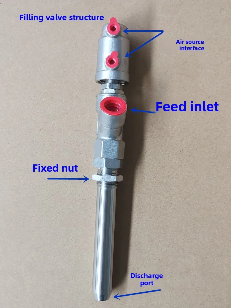 

1 шт., противокапельная пневматическая наполнительная головка из нержавеющей стали, удлинитель DN25, наполняющий клапан, внутреннее уплотнение, выпускной клапан
