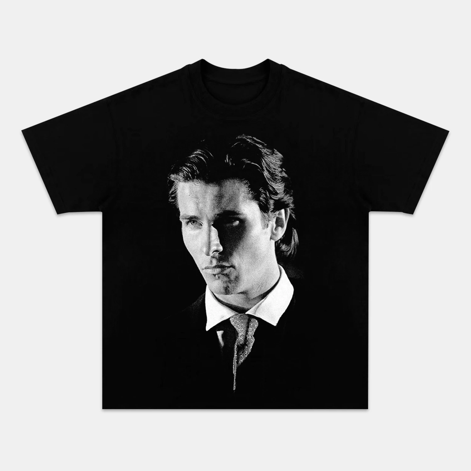 Camiseta gráfica de American Psycho Patrick Bateman Christian Bale para hombre y mujer, ropa informal de algodón con estampado de película, camiseta de manga corta para fanáticos