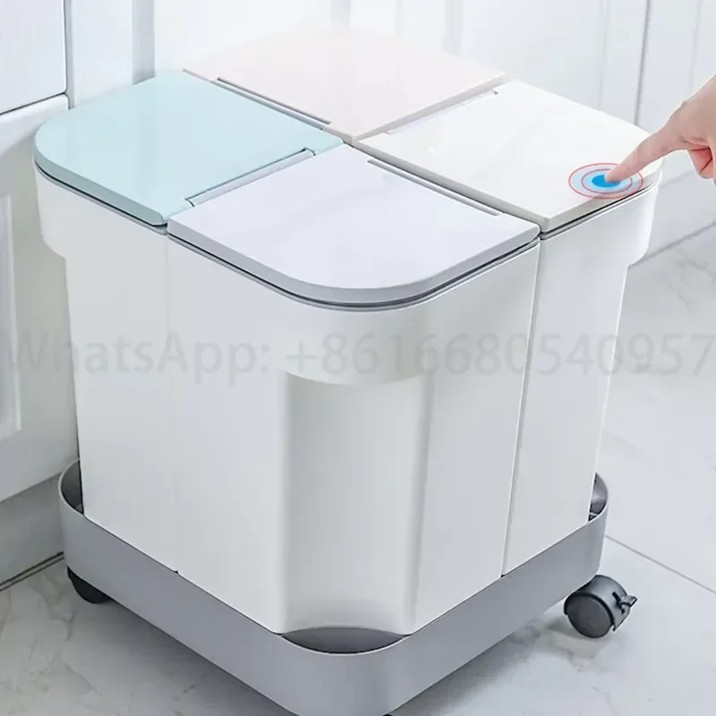 Recycling Garbage Bin Kitchen Storage Box Trash Can Garbage Sorting Bin With 4 Compartments view 6