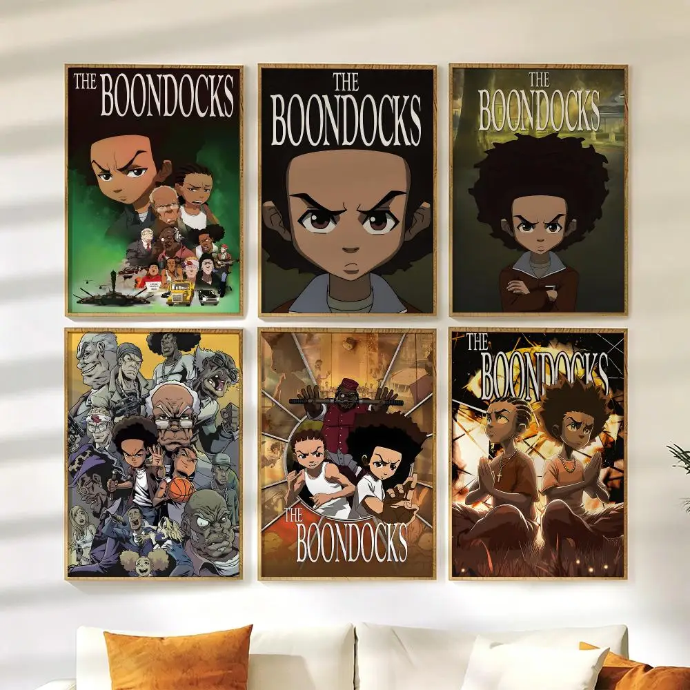 The B-Boondocks Poster Wall Stickers HD Painting Self Adhesive Art Decals for Bedroom Living Room Home Decor