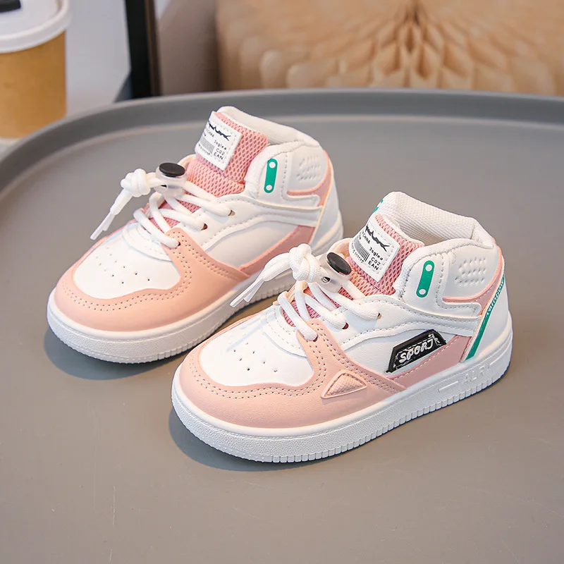 

Новинка осени 202, детские кроссовки, удобные нескользящие высокие повседневные туфли для мальчиков, простые универсальные ботильоны для девочек, Zapatillas Hombre