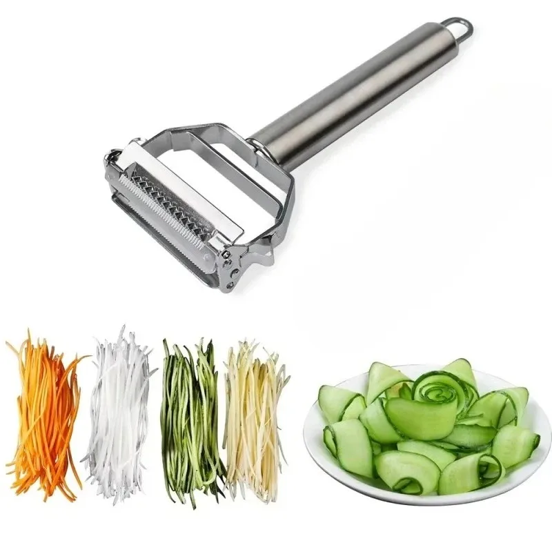 

4in1 Peeler Multifunction Grater Julienne Peeler Vegetable Fruit Peeler Stainless Steel Shredder Kitchen Tool