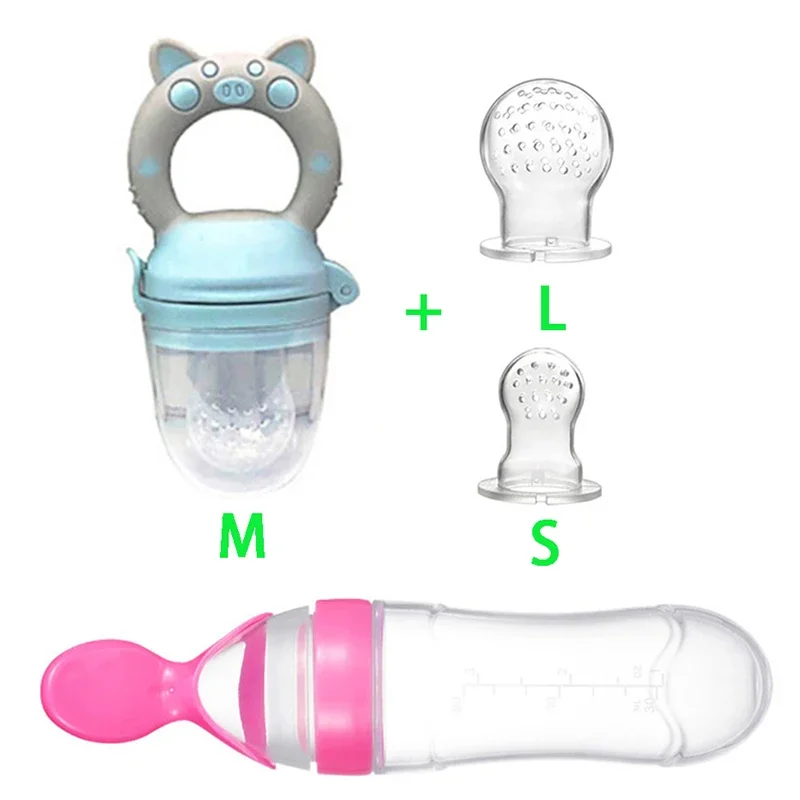 1/3Pcs/Set Baby Food Pacifier Toddler Nibbler Feeder Cup Boy Girl Fruit Vegetable Feeding Infant Newborn Nipple Soother Bottles