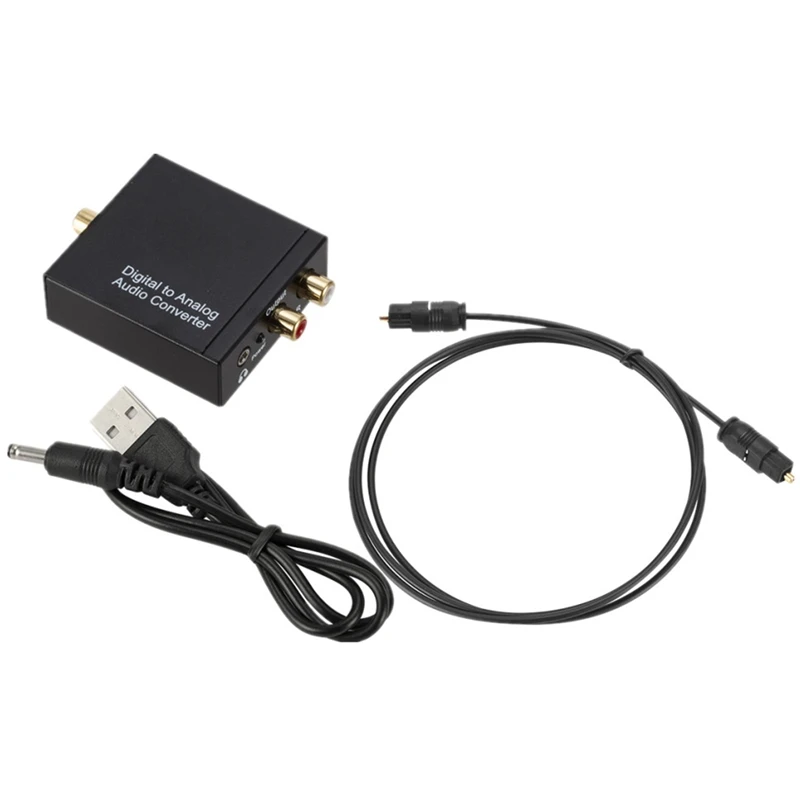 

Digital To Analog Audio Converter 3.5Mm Jack Aux Rca L / R Converter Coaxial Optical Fiber Spdif Digital Audio Decoder