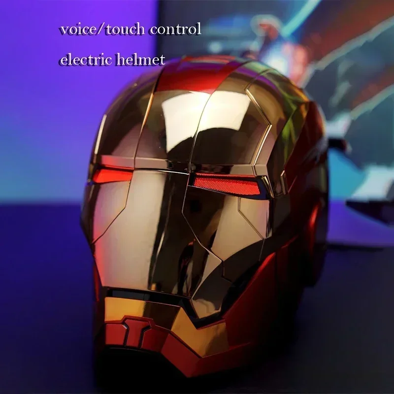 Iron Man Mk5 Helmet War 1:1 Machine Avengers Cosplay Electric Open Close Chinese English Voice Remote Control Birthday Toy Gifts