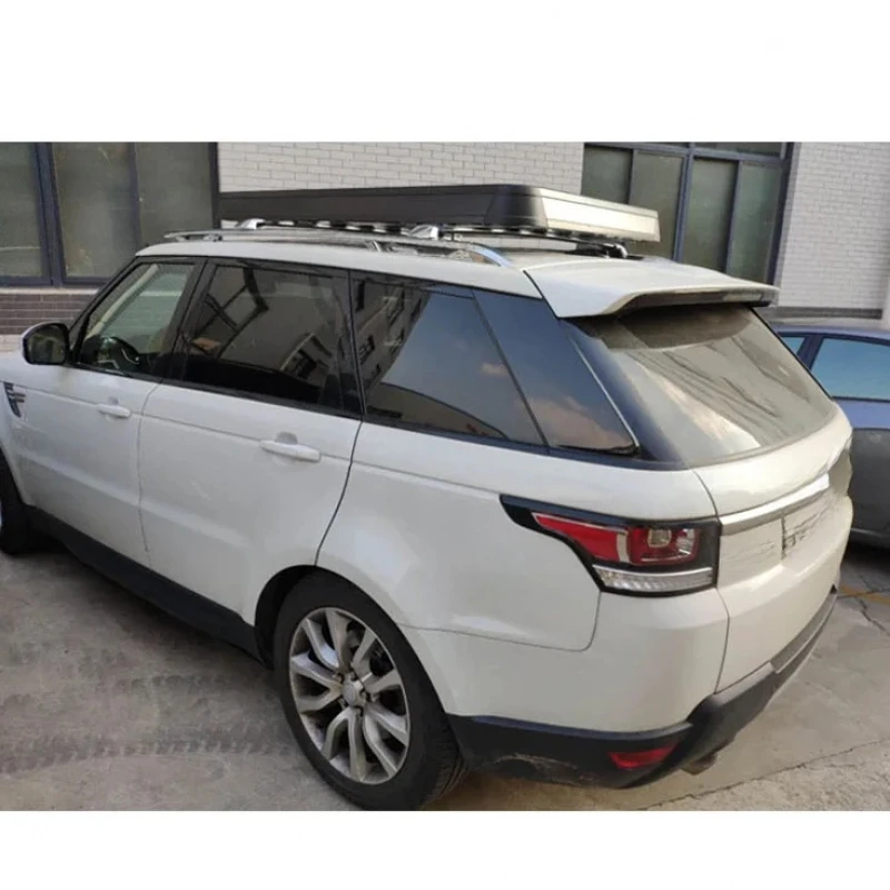 High Quality Aluminum Alloy Roof‑mount Cargo Platform Rack With Lid Latch, 100kg Load‑bearing Universal Auto Exterior Storage Ac