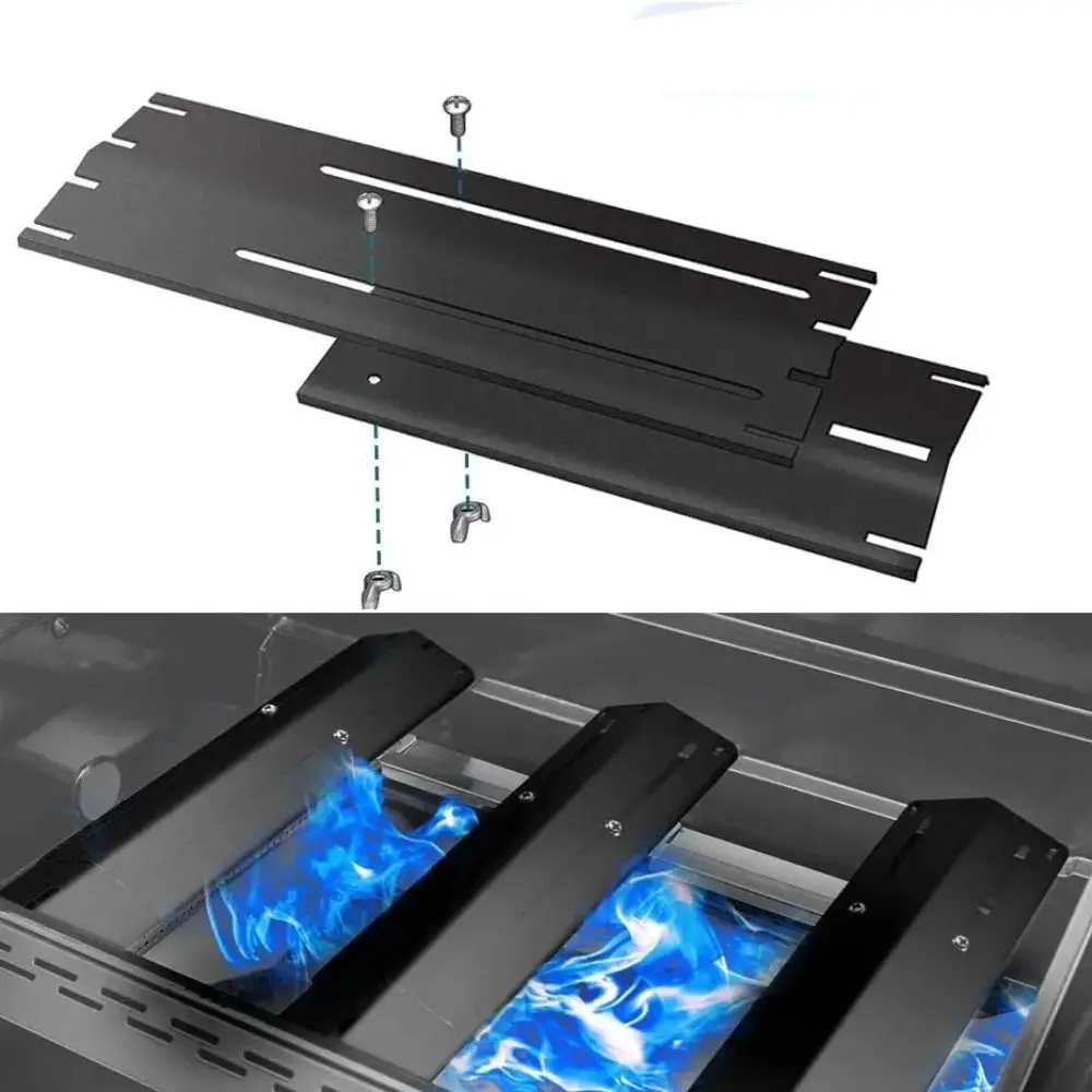 Kit de accesorios de cocina, placa de calor para parrilla ajustable, placa de calor multiusos Universal, escudo duradero, cubierta para quemador de tienda, cocina