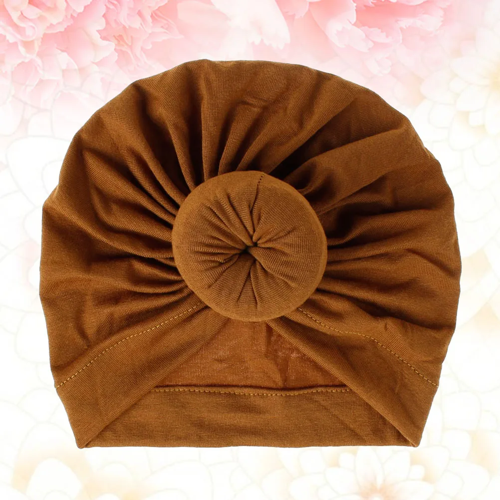 

Knitted Cotton Baby Doughnut Beanie Stretchy Soft For Infant Toddler Warm Breathable Headwear Cute Kids Cap Solid Color Cheerful
