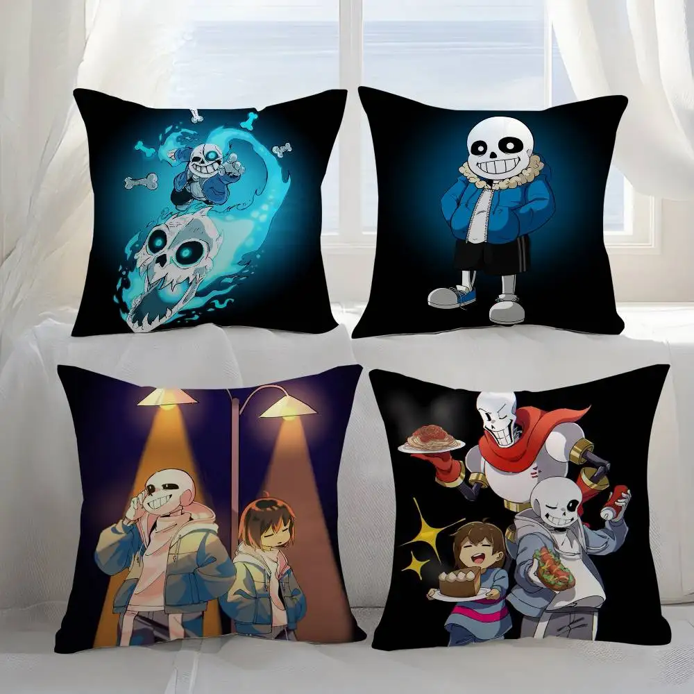 

Game U-Undertale Pillow Case Sofa Short Plush Double-sided HD Printing Room Home Office Gift Cushion Cover