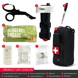 8pcs IFAK Tactical Molle Pouch Survival First Aid Kit for Emergency Rescue Outdoor Camping Hiking Sports Portable