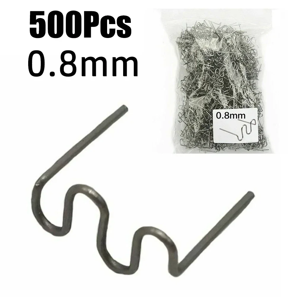 500PCS 0.8mm Hot Stapler Staples For Plastic Welder Plastic Repair Standard Pre Cut Wave Staples Welding For Car Bumper Repair