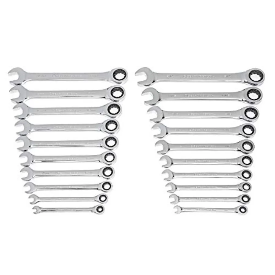 

20 Piece Ratcheting Combination Wrench SAE and Metric 35720A-02