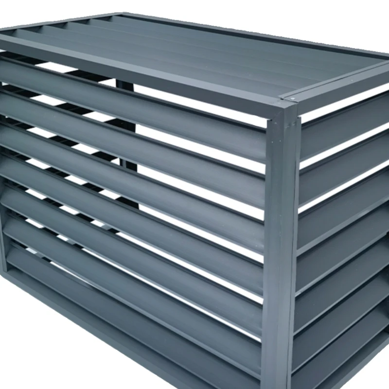 

Aluminum alloy air conditioner outer machine protective cover outdoor shielding guardrail rain and sun protection