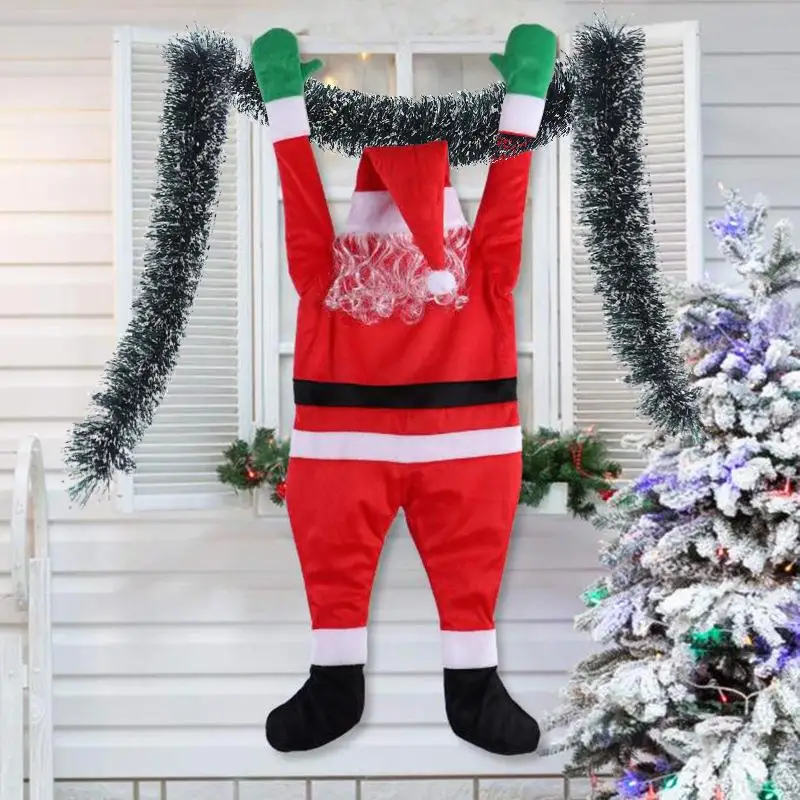 Santa Claus Decoration Santa Climbing Window Door Christmas Props New Year Hanger Decoration Christmas Toys 108cm