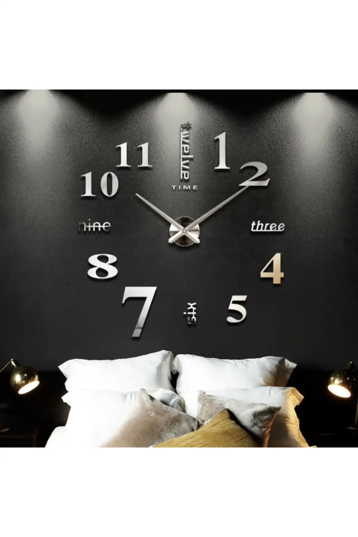 Uras 3d Twelve Wall Clock Wall Clock Creative Home Decor