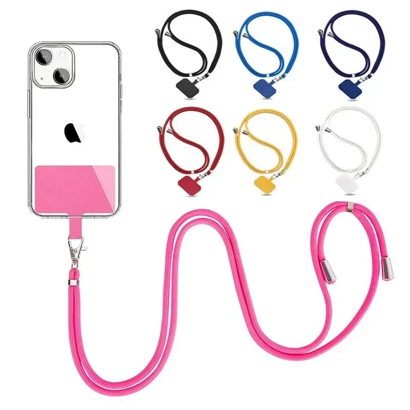 Adjustable Cell Phone Lanyard Detachable Neck Cord Lanyard Strap Carabiner Crossbody Rope Pendant Card for Mobile Key Fob Colors