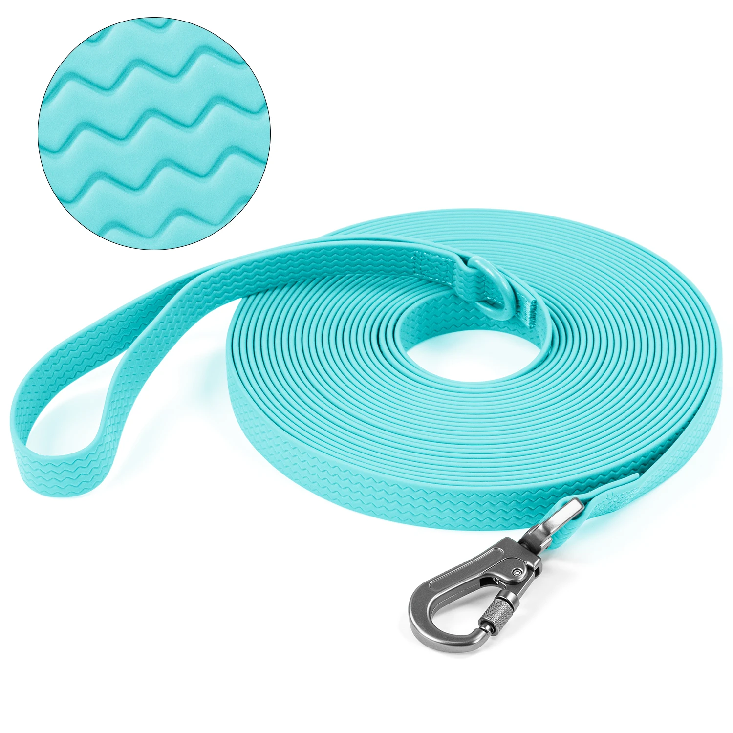 

1.8M 3M 5M 10M PVC Dog Leash large dog Medium Waterproof and easy to clean Wave texture running dog training Leash long strong