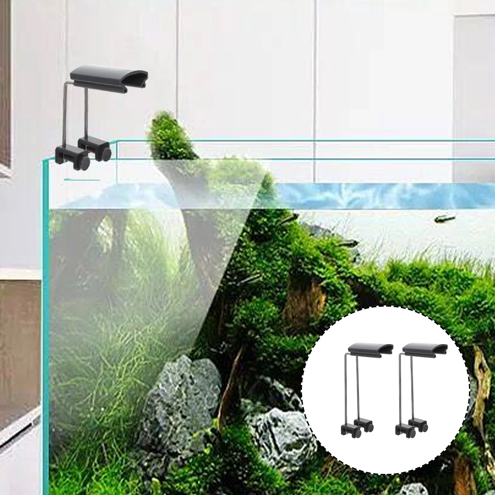 

2pcs 10cm High Aquatic Plant Lamp Holder Fish Tank Light Bracket Durable Plastic Lighting Accessories For Aquarium