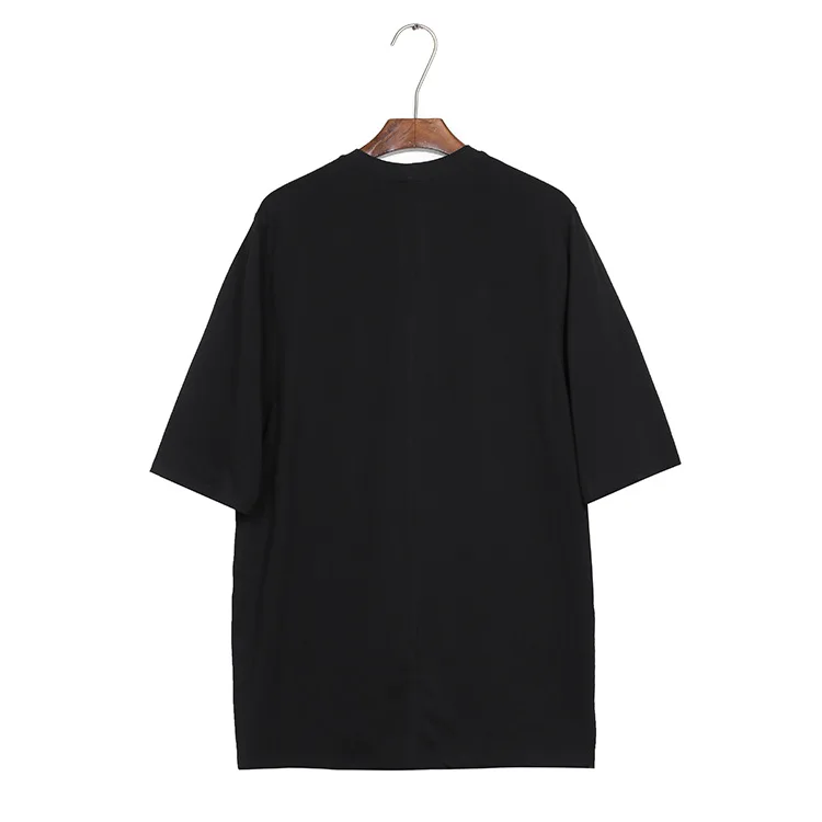 High Quality Dark Style Splicing Nylon Pocket T-shirt Men Casual Fashion T-shirts Y2k Clothes Men's Clothing