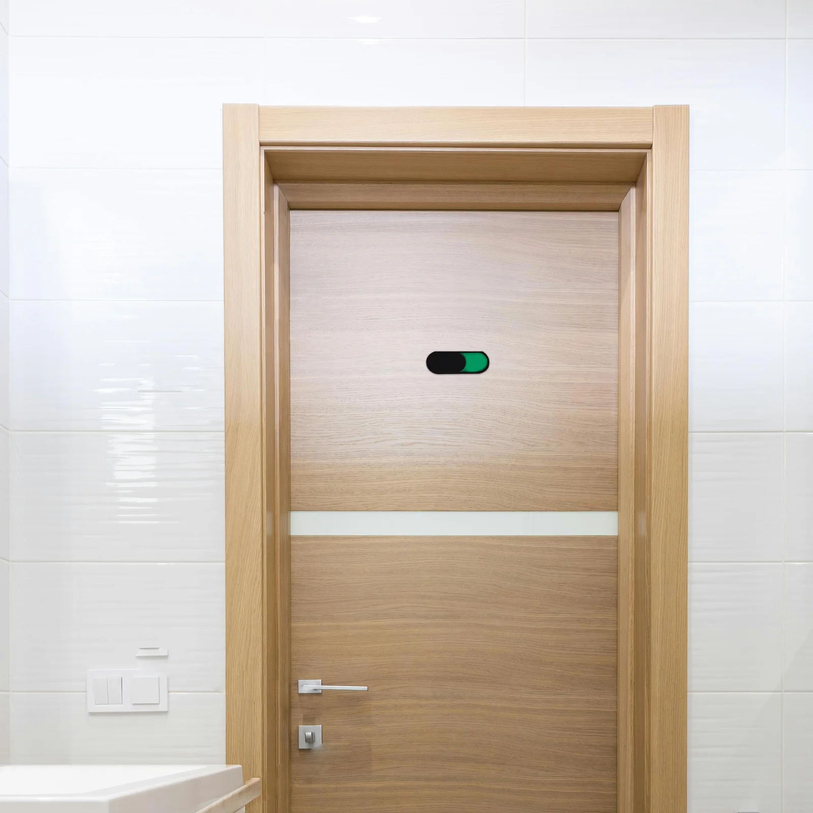 

4Pcs Organic Glass Vacant Occupied Privacy Door Signs Adhesive Sliders Office Meeting Room in Use Toilet Status Indicators