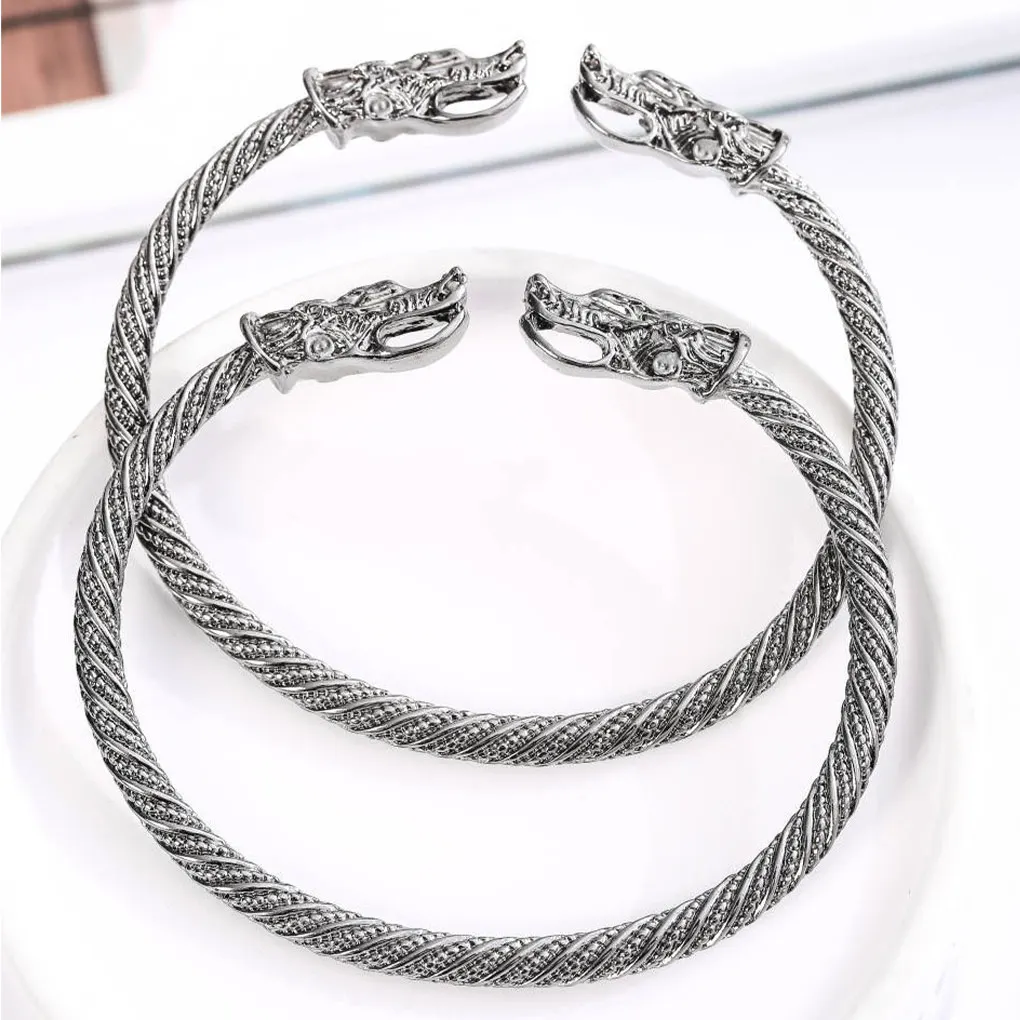 Alloy Man Bracelet Portable Open End Electroplated Anti-rust Bangle Jewelry image 3