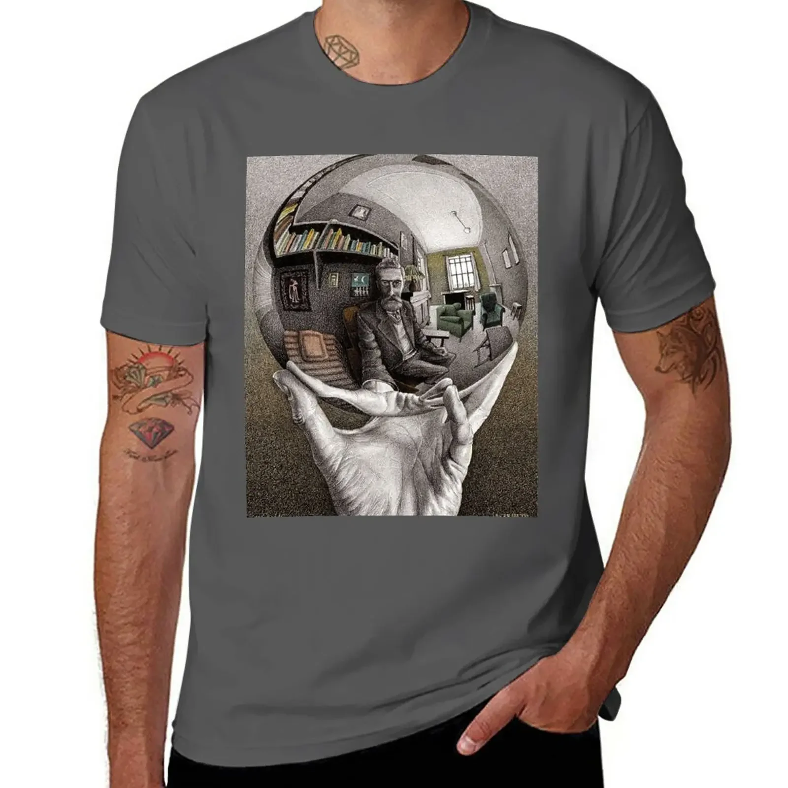 Escher T-Shirt customs sweat plus sizes t shirts for men cotton