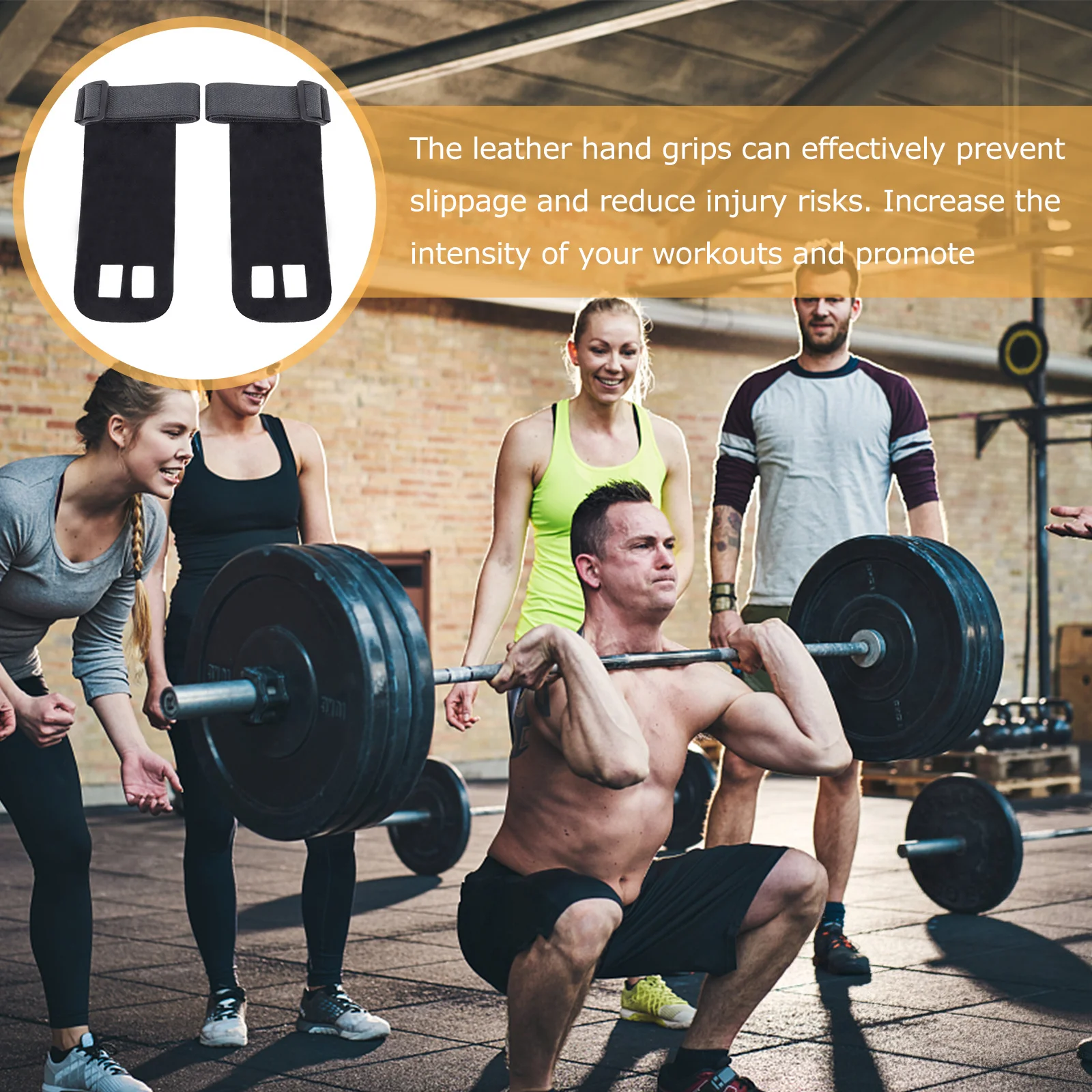 

1 Pair Natural Hand Grips L Size Black For Pull Ups Chin Ups Dumbbell Weight Lifting Cross Training Gymnastics Workout